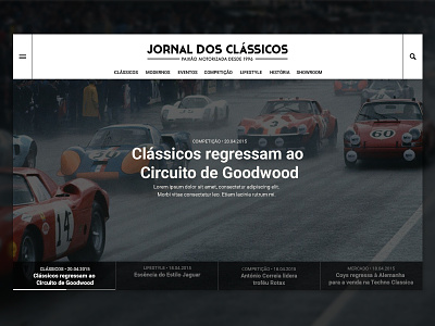 Jornal dos Clássicos - Homepage cars classified detail page product ui ux vehicles vintage