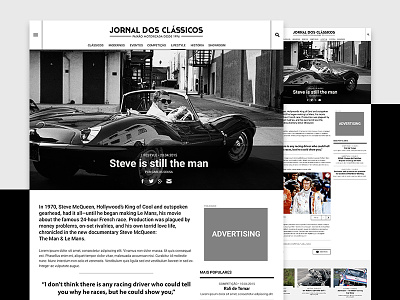 Jornal dos Clássicos — Article article article page cars classified ui ux vehicles vintage
