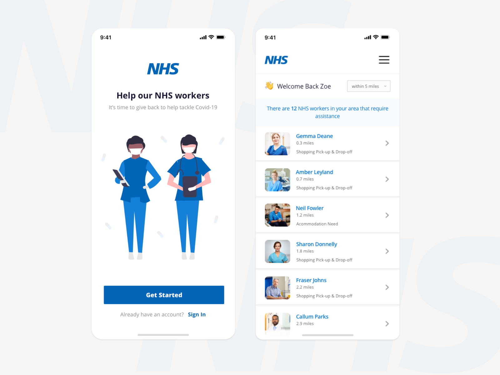 NHS App Concept by z.marie on Dribbble