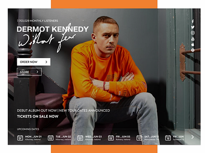 Dermot Kennedy Site Re-Design