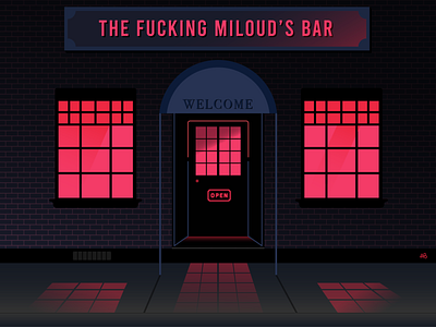 Miloud bar art artwork bar colors design flat illustration illustrator night nightclub