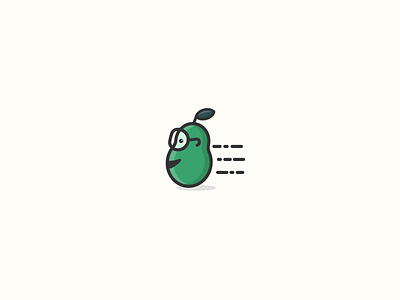 Talentpair character green logo logo design minimalist pear smile