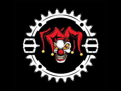 Mountain Bike Evil Clown Mascots adobe bike clown evil illustrator mascots mountain pedal