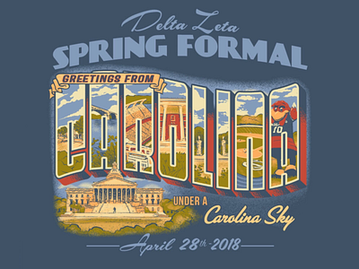 Greetings from Carolina Mural Tee