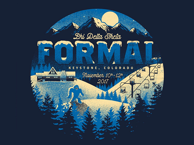 Snowy Mountain Chalet Bigfoot Formal Tee