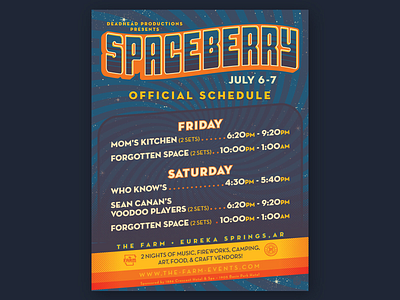 Spaceberry Lineup Flyer deadhead productions spaceberry