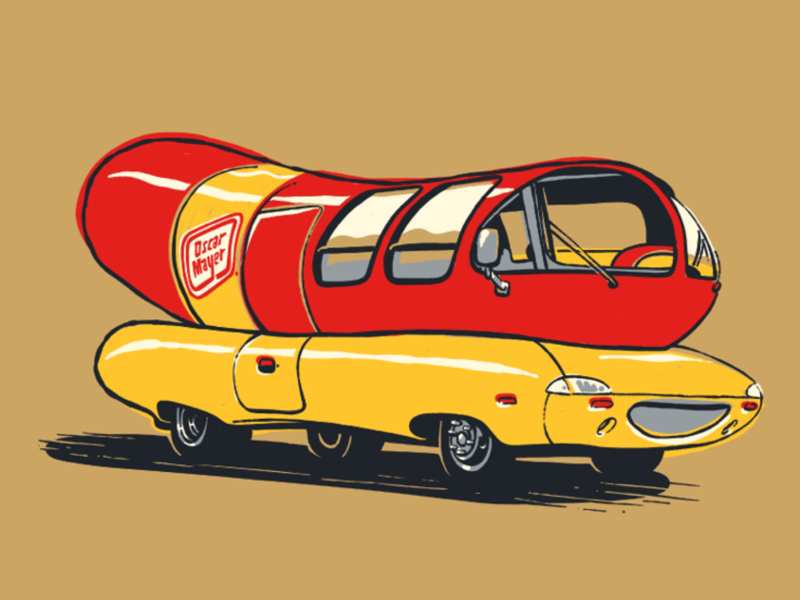 Weinermobile Shirt by R. Zachary Williams Esq. on Dribbble