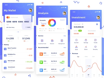 Banking app (shot 3) app branding btc design fiancial flat investment ui user experinece user interface ux wallet