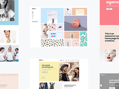 Mizu / Landing Page colorful flat themeforest ui web design wordpress wordpress theme