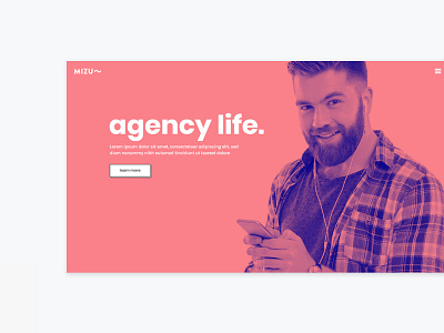 Mizu / Agency agency flat pastel web design wordpress wordpress theme