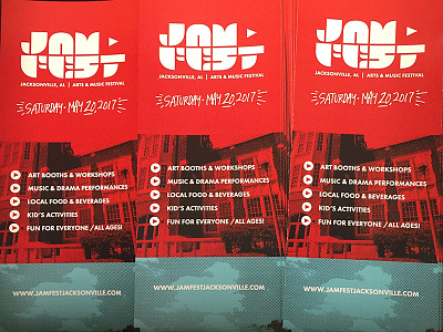 Jamfest Rack Cards halftones lettering print production rack cards typography