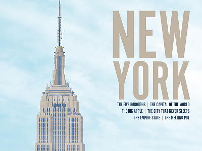 Empire State Building Illustration detail illustration illustration style new york poster poster design