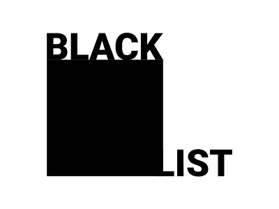 Blacklist logo black black list blacklist brand brand agency branding color colour design illustrator list logo logo design logos