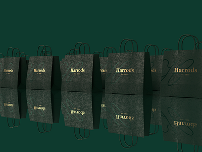 Harrods Bags bag brand branding dimension green logo logo inspiration logotype packaging design photoshoot product product design rebrand visual identity