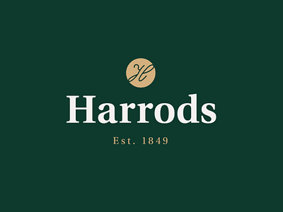 Harrods Logotype e commerce gold green harrods iconic logo logotype luxury rebrand redesign retail shop shopping