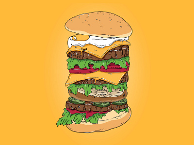 Indy Burger burger foodie graphic design illustraion indiana