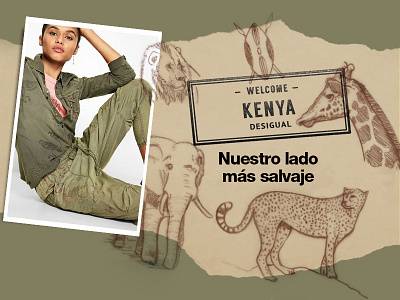 Kenya Desigual 1 desigual handmade illustration kenya safari travel edition