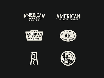 American Tobacco Campus Rebrand atc badge branding design illustration logo logo system responsive tobacco typography update vector
