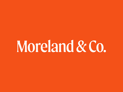 Moreland & Co. Logotype branding design logo logotype moreland personal type typography