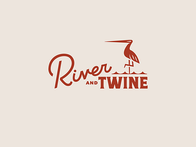 River and Twine Logo bird branding home logo river tiny