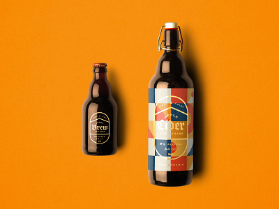 Stuff For The Pup beer branding brew design dog geometric illustration letterpress orange packaging texture typography