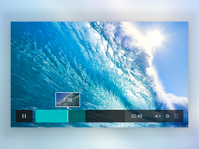 Video Player Concept blur media transparent ui video video player widget
