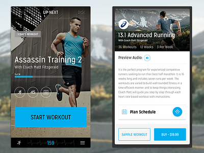Fitness App Exploration app clean design fitness ios iphone mobile modal overlay progress ui workout