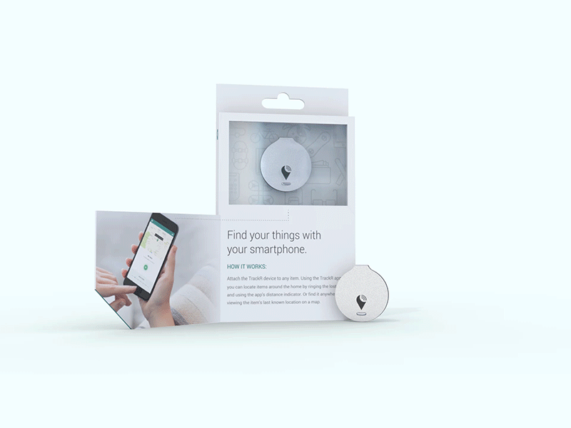 TrackR bravo Packaging brand gif illustration packaging product retail trackr