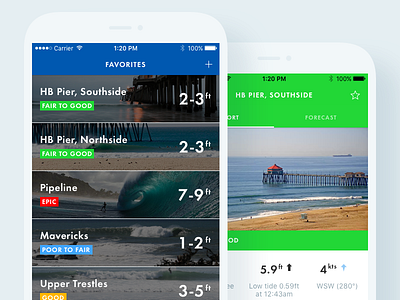 Surfline App by Dan Machado on Dribbble