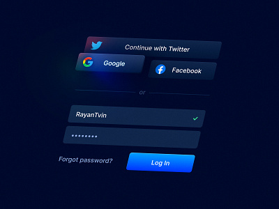 Product Login Form dark theme design form login product sign in ui uiux web