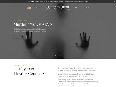 Murder Mystery & Theatre Website branding web design webdesign