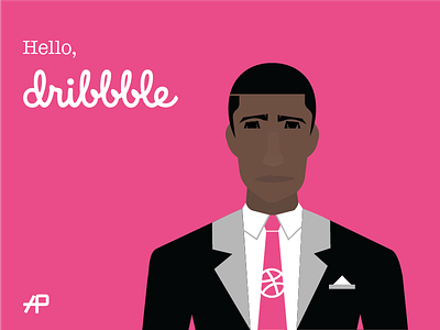 Hello dribble! debutshot design illustration new suit ui vector