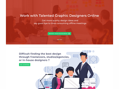 Sribu Landing Page redesign design freelance illustration landing page logo ui ux web web design web page