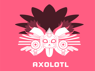 Axolotl axolotl aztek design mexico