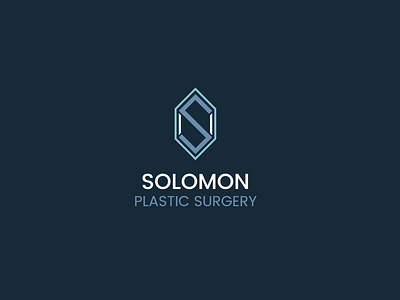 Solomon Plastic Surgery logo concept blue branding design geometric letter letter logo logo