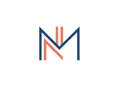 NM Logo blue lines logo m n nm orange plastic surgeon