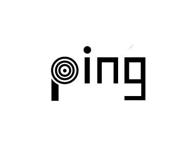 Ping logo blocky circles letter logo p ping simple