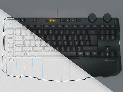 "Sidewinder X6" - Digital Illustration devices digital hyperrealism illustration keyboard microsoft seerepresent sound