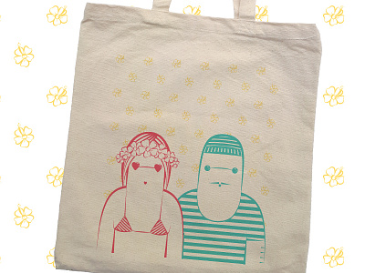 Totebag "Hipster Couple"