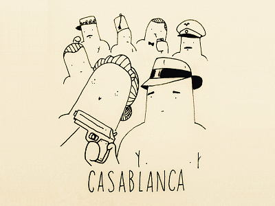 Casablanca affiche art casablanca cinema film humour illustration illustrator movie naked nu poster