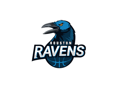 Houston Ravens (contest submission) 2 basketball houston illustration logo mascote ravens