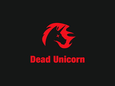 Dead Unicorn dead logo red unicorn