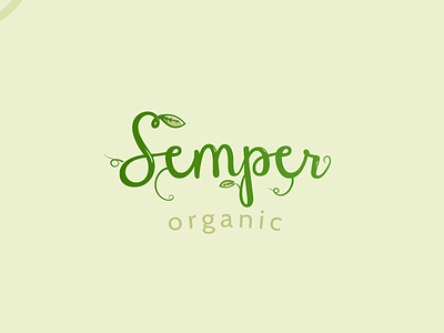 Semper Oranic logo nature organic text typography
