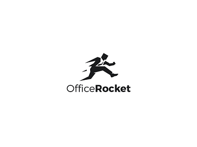 Office Rocket black logo office rocket speed