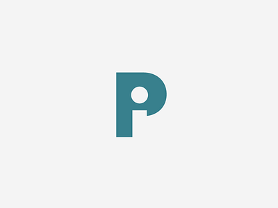 Pi icon logo negative space pi