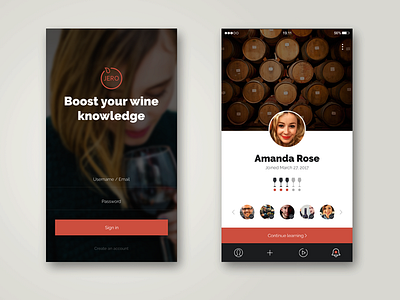 Jero - Online wine course application appdesign ui ux