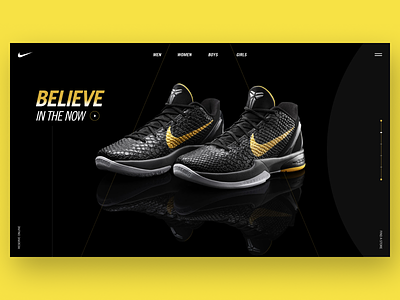 Believe in the Now - Nike Concept codecanary figma frenchtech frontend techloirevalley ui ux webdesign
