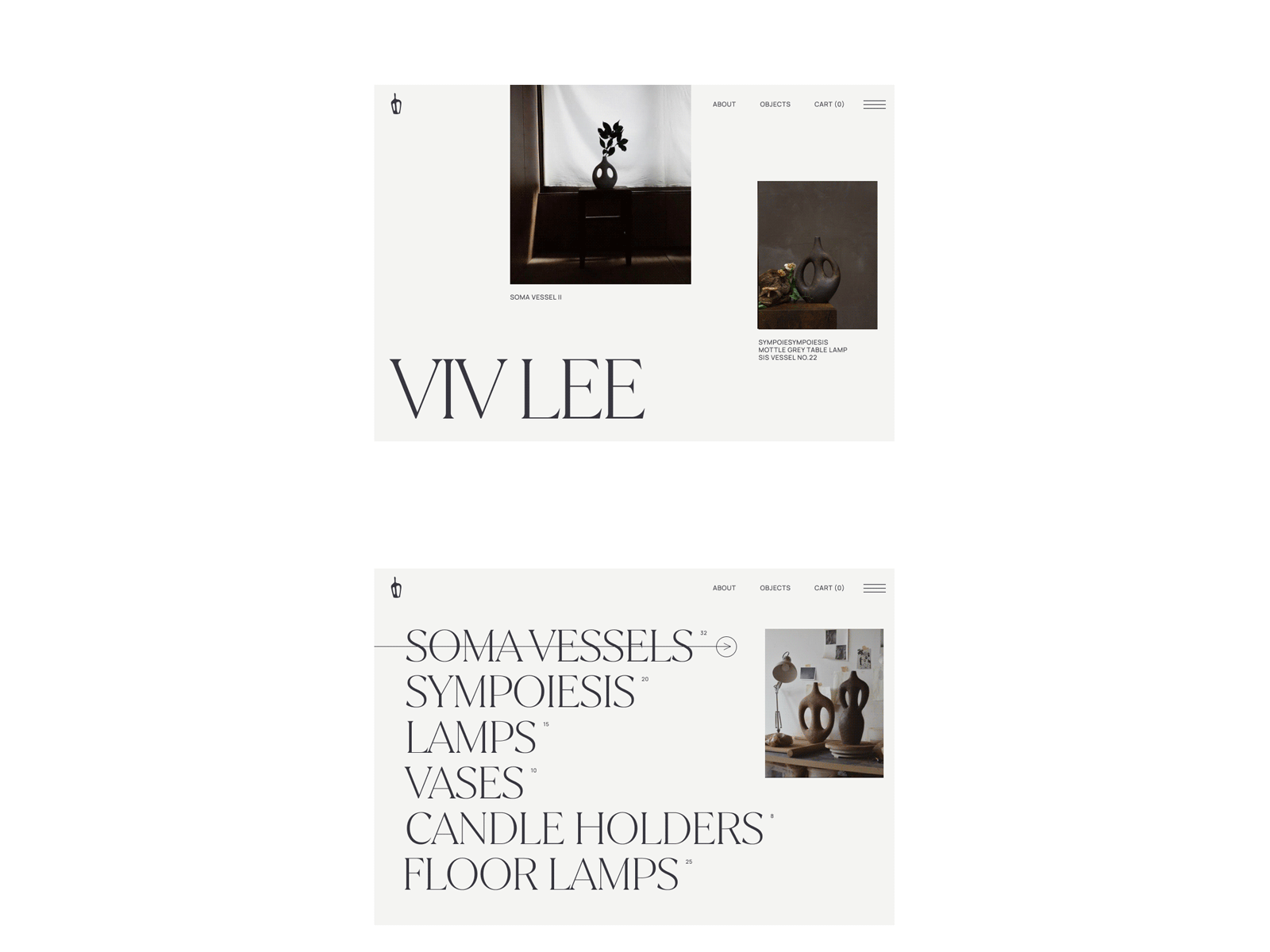 Viv Lee pottery studio branding corporate site design ui uiux ux website