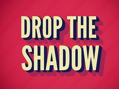 Drop That Shadow designerpuns poster typography