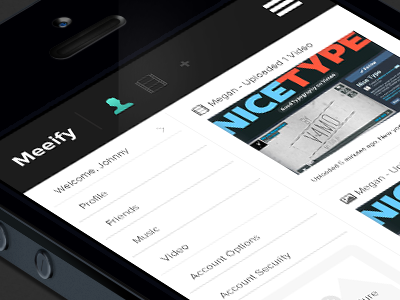 Meeify design exemple johnny meeify mobile mockup project welcome